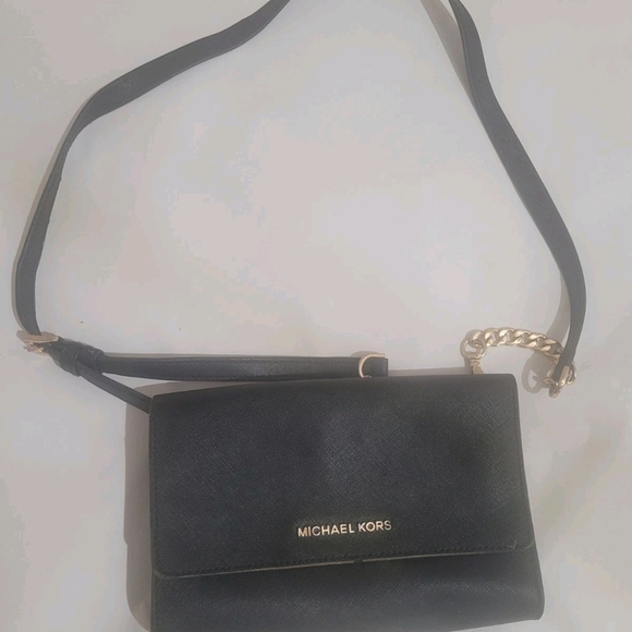 Michael Kors Black Clutch Sleek Minimalist Design - Picture 2 of 2